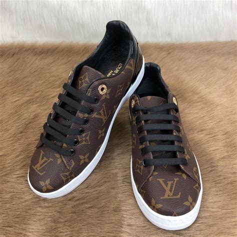 scarpe sneakers louis vuitton marroni